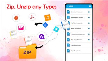 Dossiers Easy Zip File Manager-Compress Affiche