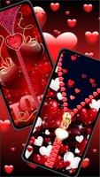 Heart Zipper Screen Lock Affiche