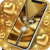 Gold Zipper Screen Lock icône