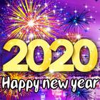 New Year 2020 Fireworks Live Wallpaper HD أيقونة