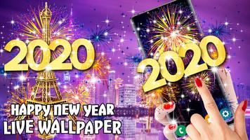 New Year 2020 Fireworks Live Wallpaper HD الملصق