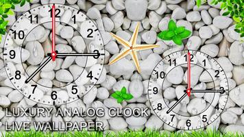 Luxury Analog Clock Live Wallp постер