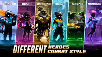 Cyber Fighters: Offline Game captura de pantalla 1