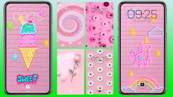 Preppy Wallpaper Pink Poster