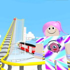 Roller coaster parkour icône
