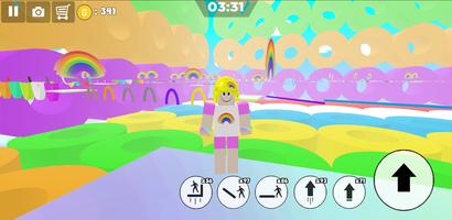 Rainbow Parkour sweet Girl screenshot 3