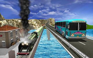 Mercedes Bus vs Train Racing:  постер