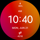 APK Minimal Red Watch Face
