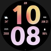 Big Pink Watch Face 스크린샷 3