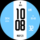 Blue White Blue Watch Face APK