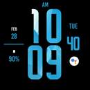 Blue Digital XL Watch Face APK