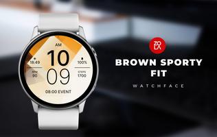 Brown Sporty Fit Watch Face Affiche