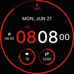 Digital Black Watch Face APK download