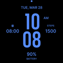 Flat Blue Watch Face APK