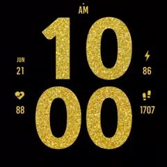 download Gold Digital Watch Face APK