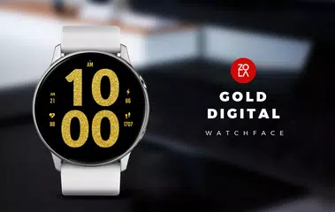 Gold Digital Watch Face APK download