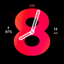 Hybrid Red Watch Face APK