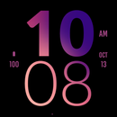 Purple Large Watch Face APK