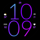Purple Light Watch Face APK
