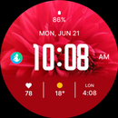 Red Blossom Watch Face APK