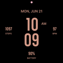 Rose Gold Flat Watch Face APK