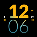 Yellow Large Watch Face APK