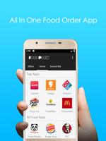 Poster All in one food ordering app -