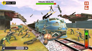 Zombie Train War - Zombie Train Shooting Game screenshot 1