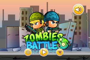 Zombies kämpfen gegen Soldaten Plakat