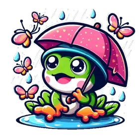 SpringFrog in the rain