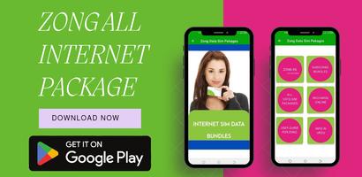 Zong Data SIM Pakage Cartaz