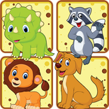 jungle animals memory games for kids.matching game
