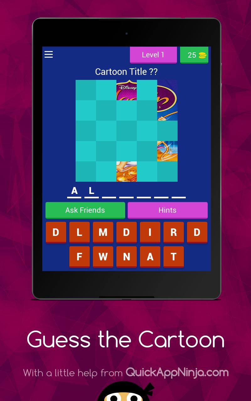 Guess The Cartoon Characters APK für Android herunterladen