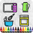 Coloring Kitchen Cooking page