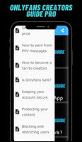 Guide OnlyFans for Creators تصوير الشاشة 1