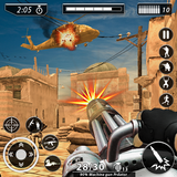 malvado campo de batalla tiroteo artillado icono