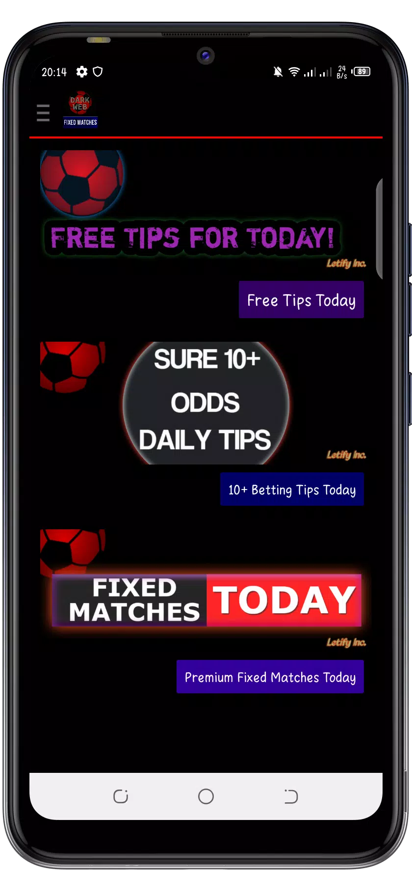 DarkWeb Fixed Matches APK for Android Download