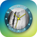 Waterfalls Clock Live Wallpape APK