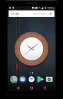 Leather Clock Live Wallpaper captura de pantalla 1
