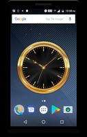 Luxury Golden Clock Live Wallp plakat