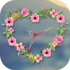 Spring Flower Clock live Wallp icon