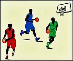 बास्केटबॉल कैसे खेलें सीखें पोस्टर