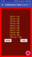 Multiplication Tables 1 to 10 capture d'écran 3