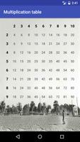 Multiplication table poster