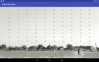 Multiplication table screenshot 2