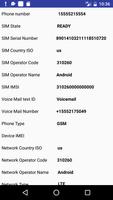 Téléphone Android et SIM Info capture d'écran 1