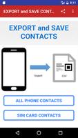 Export and Save Contacts پوسٹر