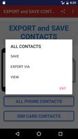 برنامه‌نما Export and Save Contacts عکس از صفحه