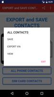 Export and Save Contacts اسکرین شاٹ 1