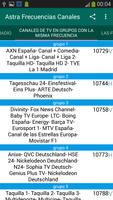 Frecuencias Canales ASTRA captura de pantalla 2